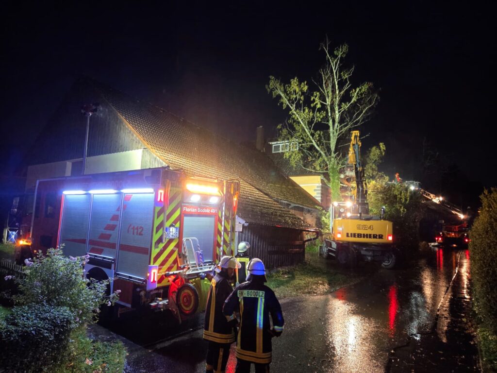 Die Feuerwehr war am Samstagabend in Bodolz im Einsatz.